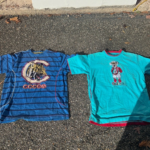 2 Vintage coogi tees  holes and stains size xl see pics - Picture 1 of 8